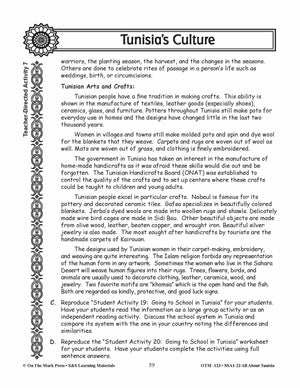 Tunisia's Culture Grades 3-5