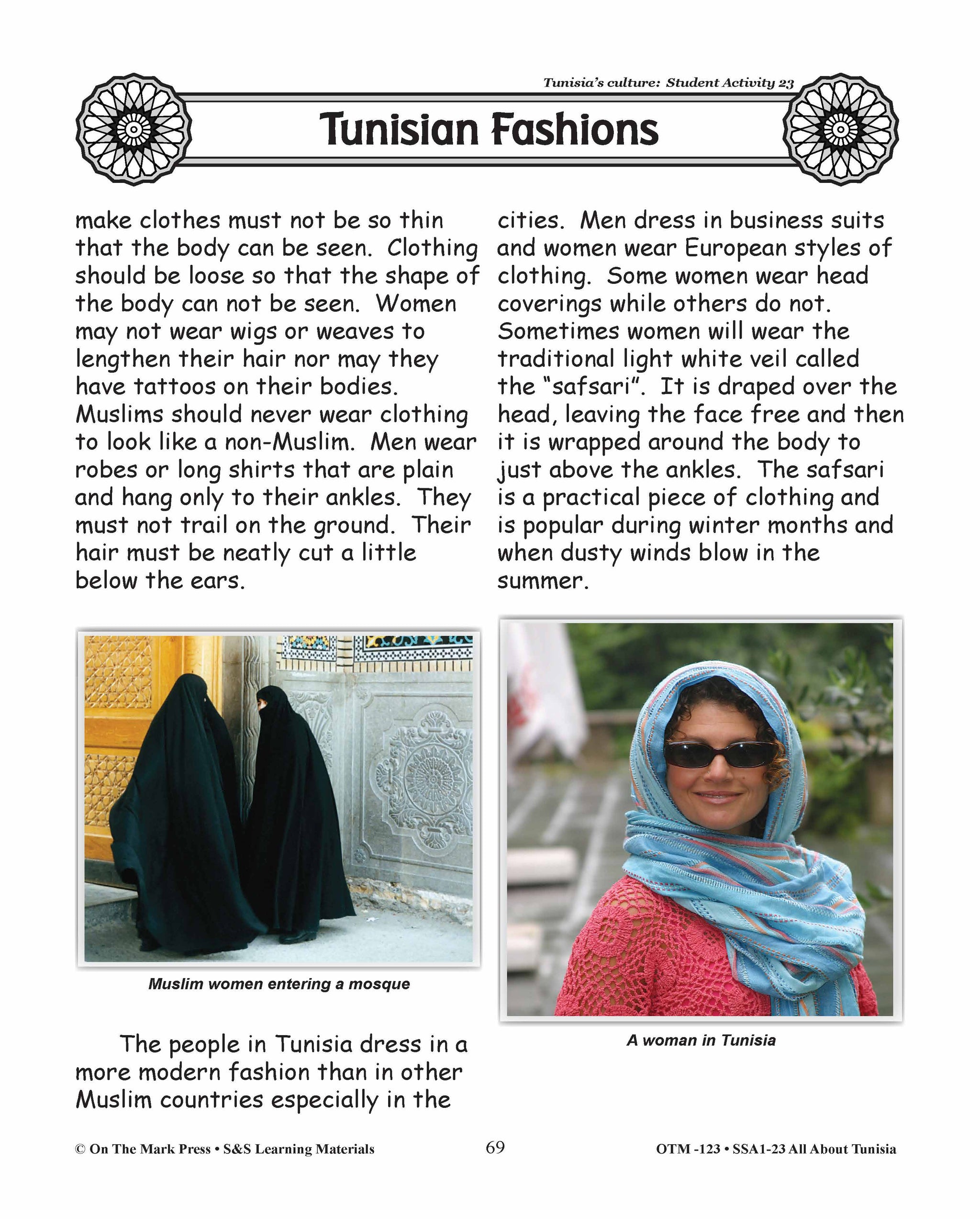 Tunisia's Culture Grades 3-5