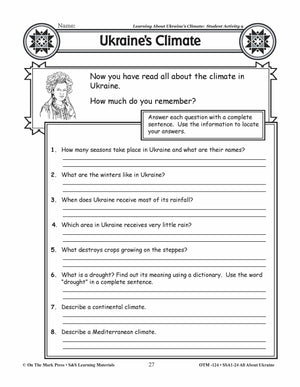 Learning About Ukraine’s Climate Grades 3-5