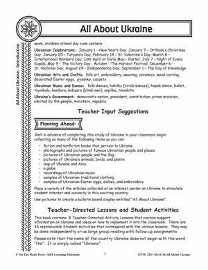 Lifestyles in Ukraine Grades 3-5