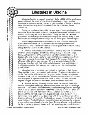 Lifestyles in Ukraine Grades 3-5