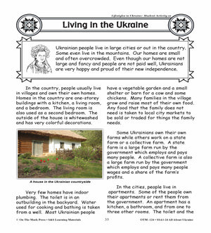 Lifestyles in Ukraine Grades 3-5