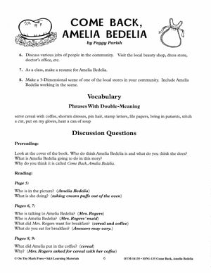 Amelia Bedelia: 4 Lit Link/Novel Study Bundle! Grades 1-3