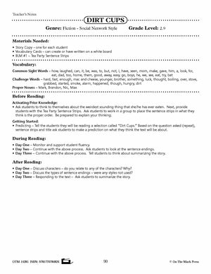 Dirt Cups (Fiction - Social Network Style) Reading Level 2.9