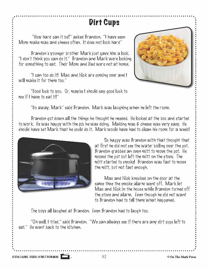 Dirt Cups (Fiction - Social Network Style) Reading Level 2.9