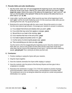 Jack and Jill Literacy Building Aligned To Common Core Gr. PK-K