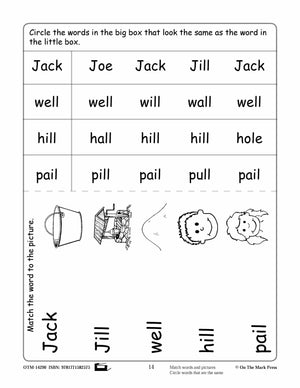 Jack and Jill Literacy Building Aligned To Common Core Gr. PK-K