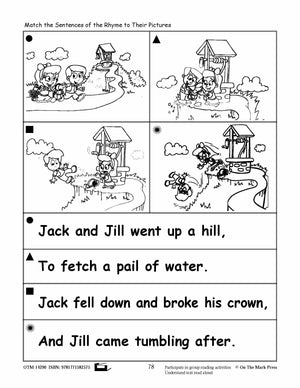 Jack and Jill Literacy Building Aligned To Common Core Gr. PK-K