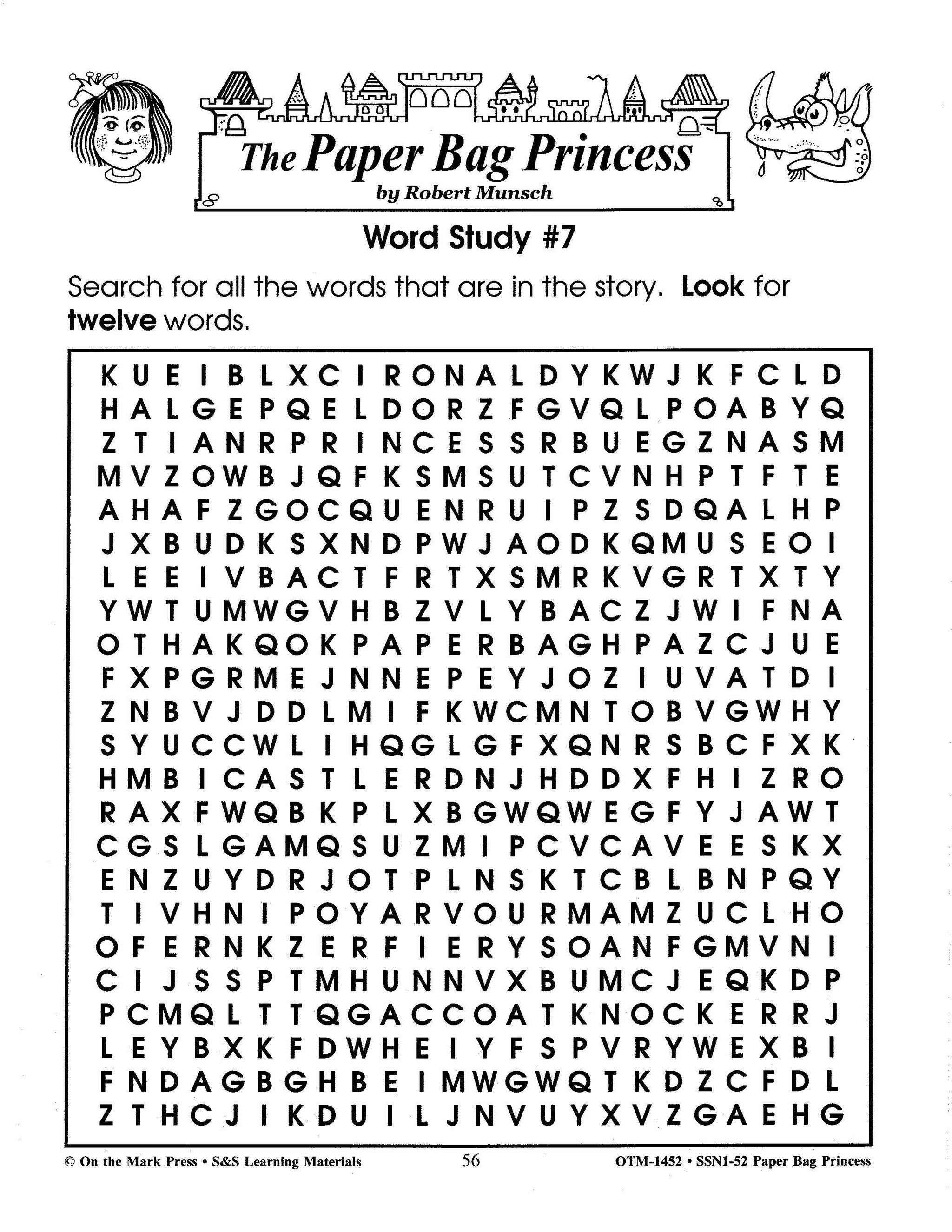 Paper Bag Princess Lit Link/Novel Study Grades 1-3