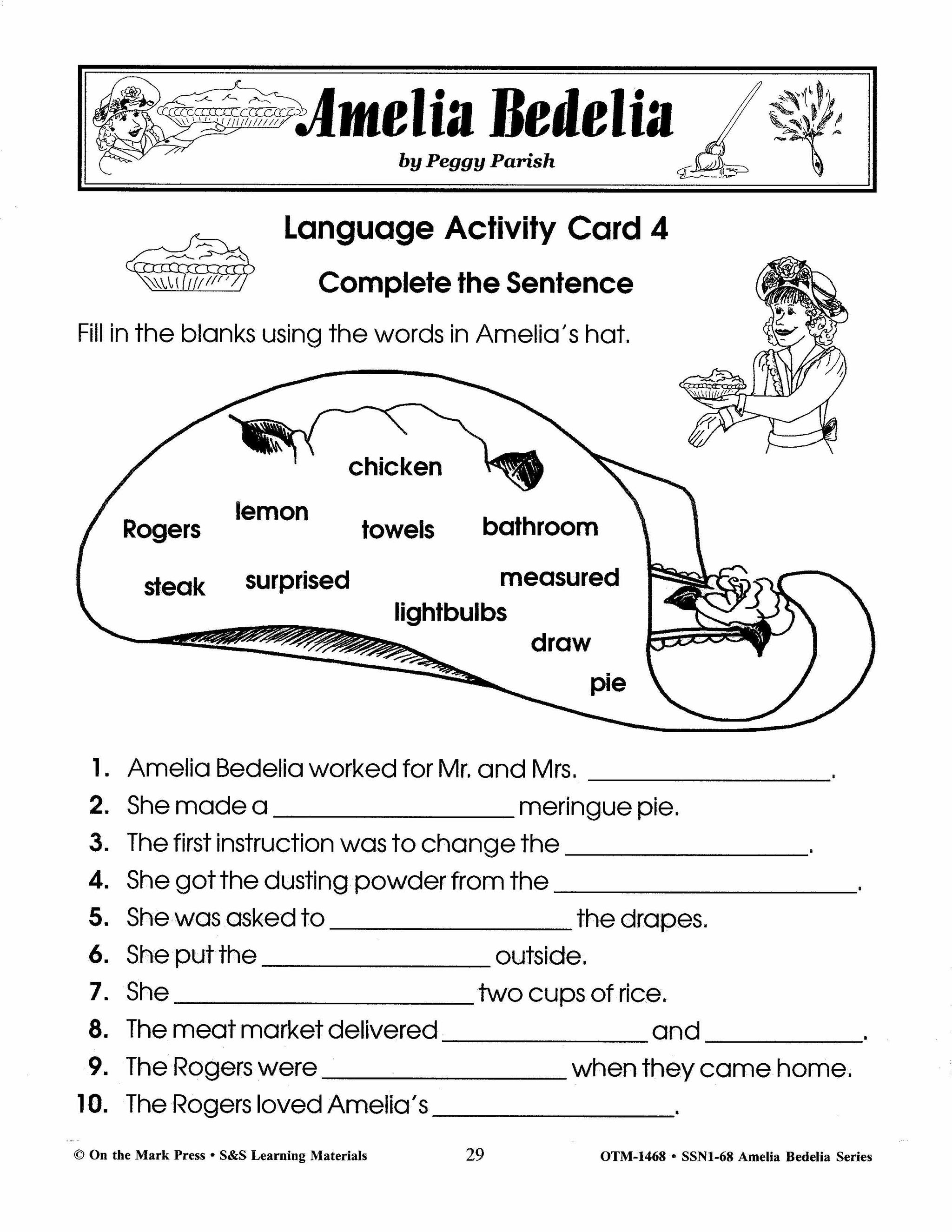 Amelia Bedelia: 4 Lit Link/Novel Study Bundle! Grades 1-3