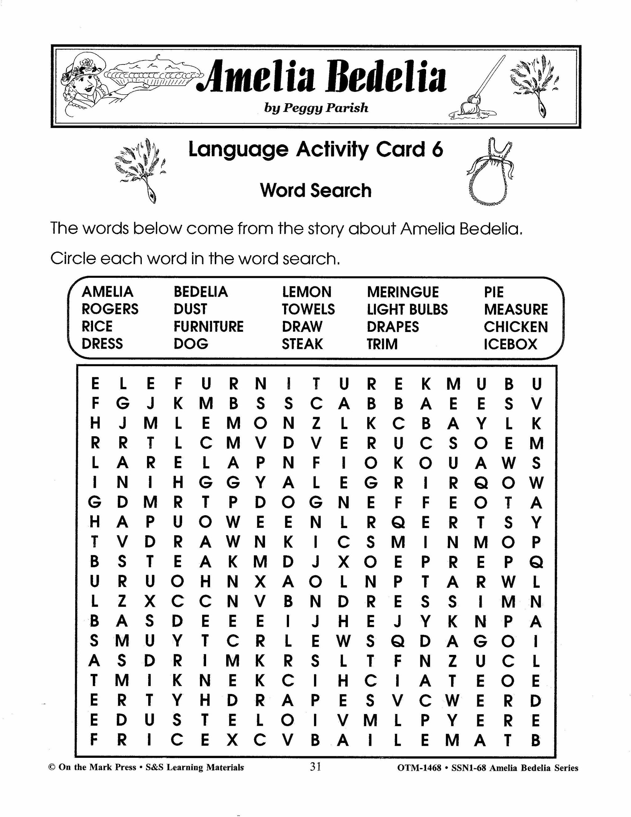 Amelia Bedelia: 4 Lit Link/Novel Study Bundle! Grades 1-3