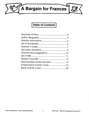 Frances: 6 Lit Link/Novel Study Bundle! Grades 1-3