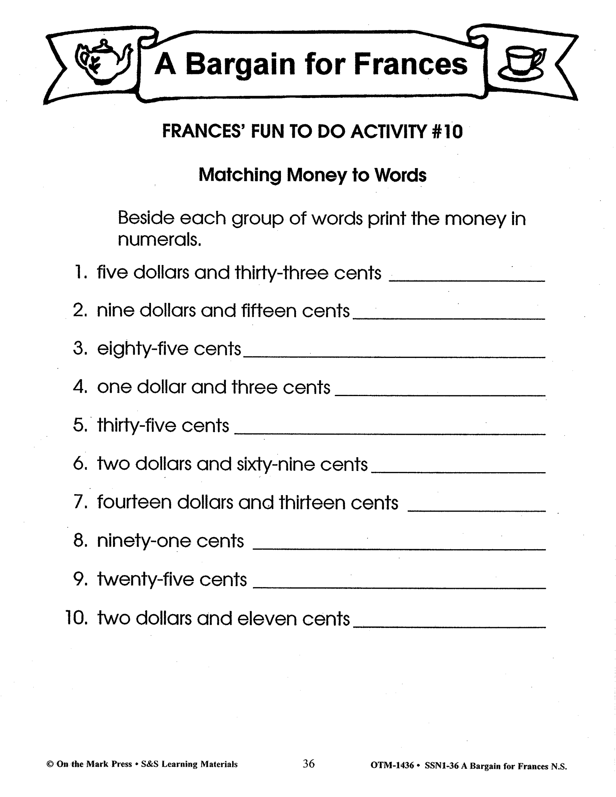 Frances: 6 Lit Link/Novel Study Bundle! Grades 1-3