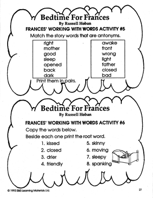 Frances: 6 Lit Link/Novel Study Bundle! Grades 1-3