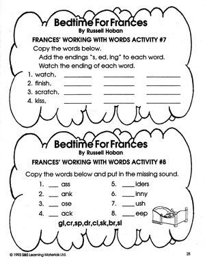 Frances: 6 Lit Link/Novel Study Bundle! Grades 1-3