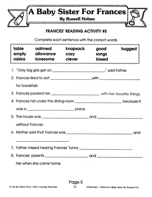 Frances: 6 Lit Link/Novel Study Bundle! Grades 1-3