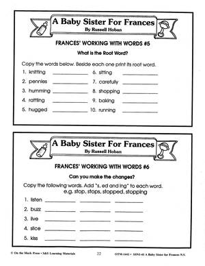 Frances: 6 Lit Link/Novel Study Bundle! Grades 1-3