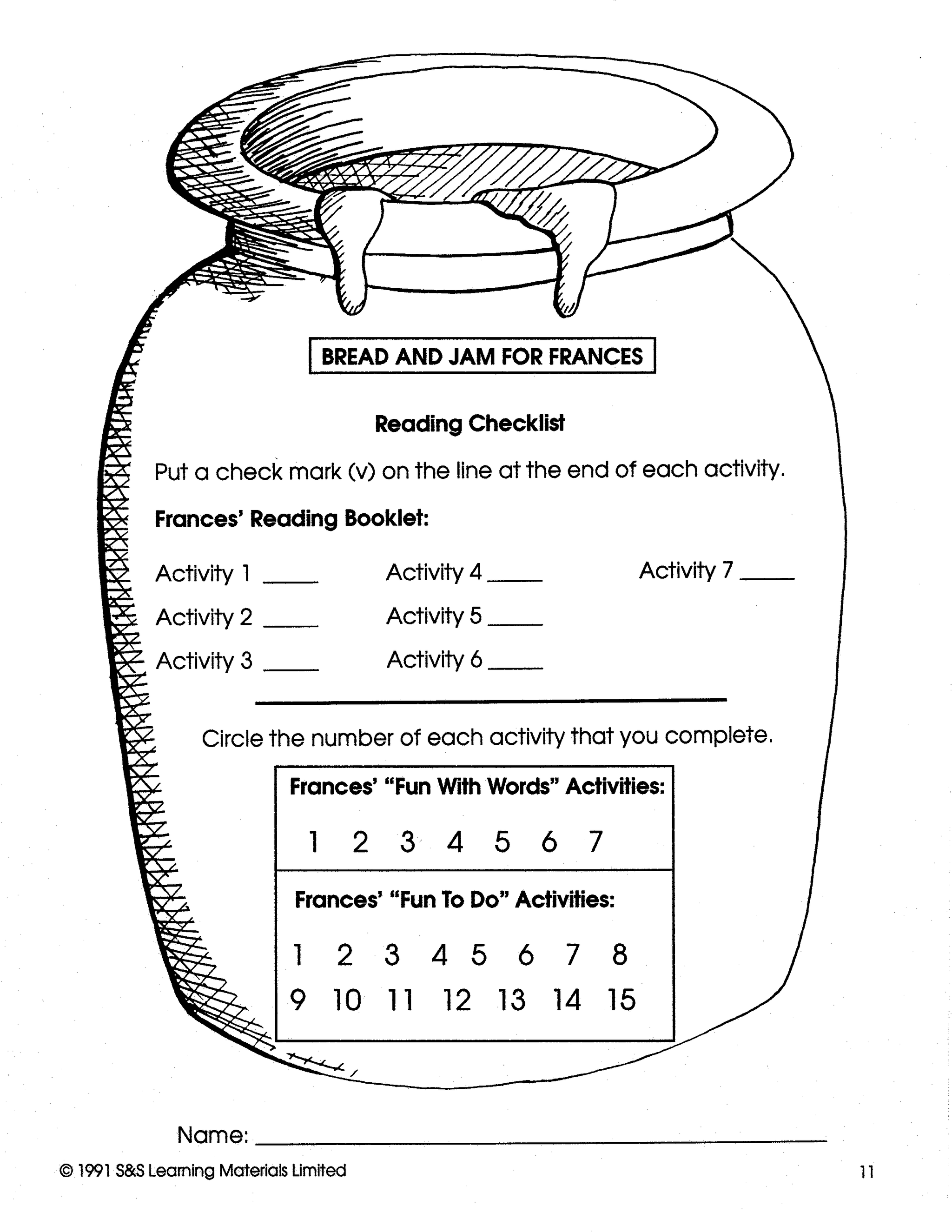 Frances: 6 Lit Link/Novel Study Bundle! Grades 1-3