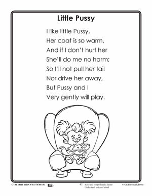 Little Pussy Cat Reading Lesson Gr. 1-3  Aligned To Common Core