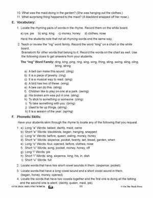 Sing A Song Of Sixpence Lesson Plan Gr. 1-3  Aligned To Common Core