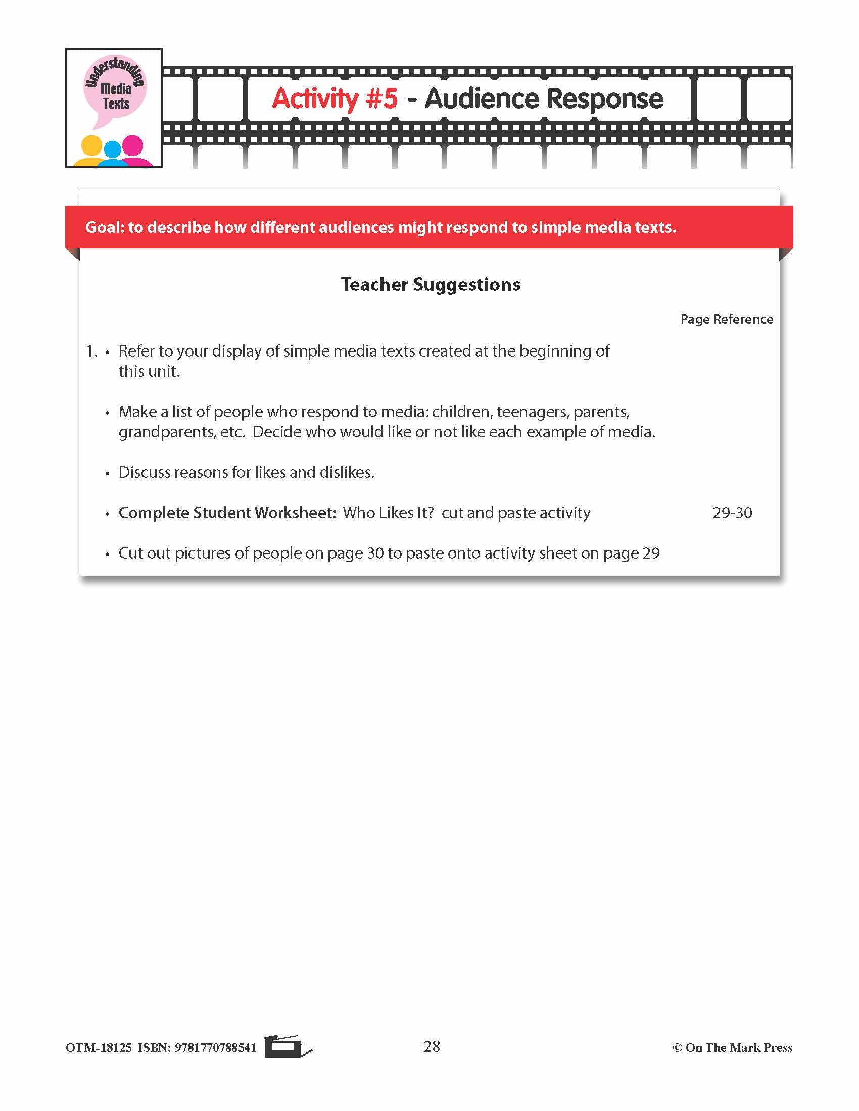 Audience Response Lesson Plan  - Aligned to Common Core - Gr K-1