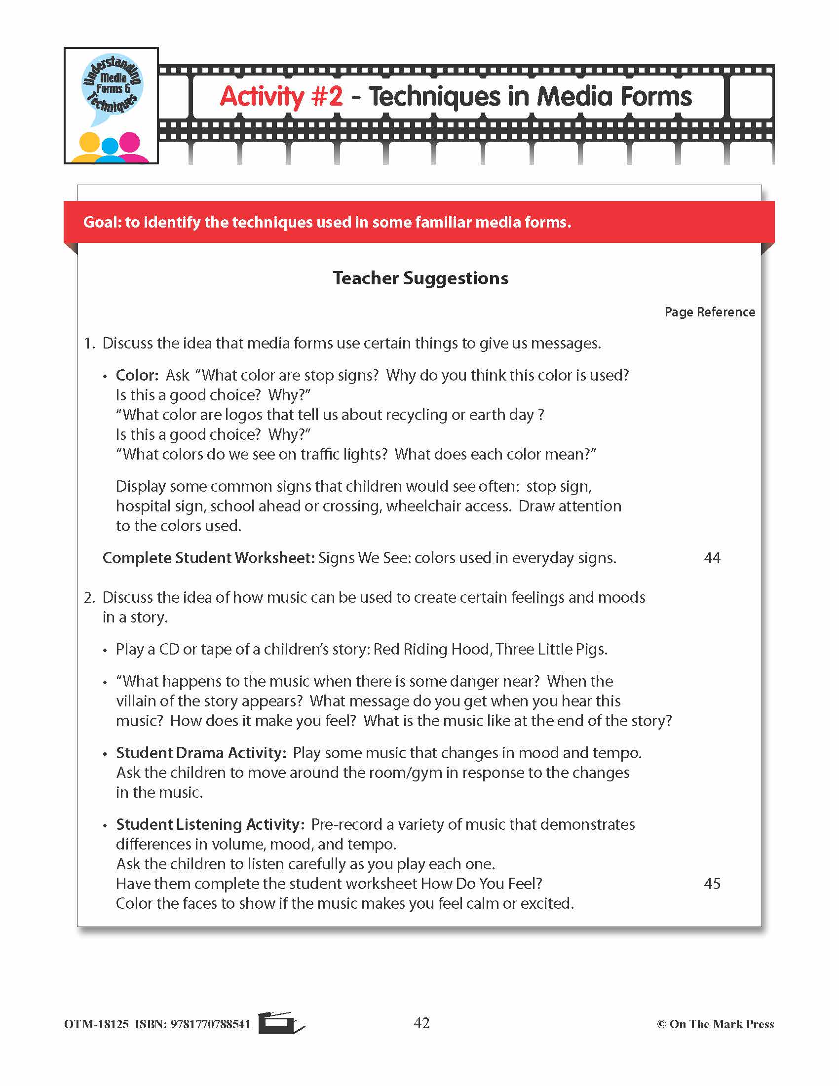 Techniques in Media Form Lesson Plan  - Grades K-1 Aligned to Common Core