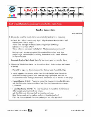 Techniques in Media Form Lesson Plan  - Grades K-1 Aligned to Common Core