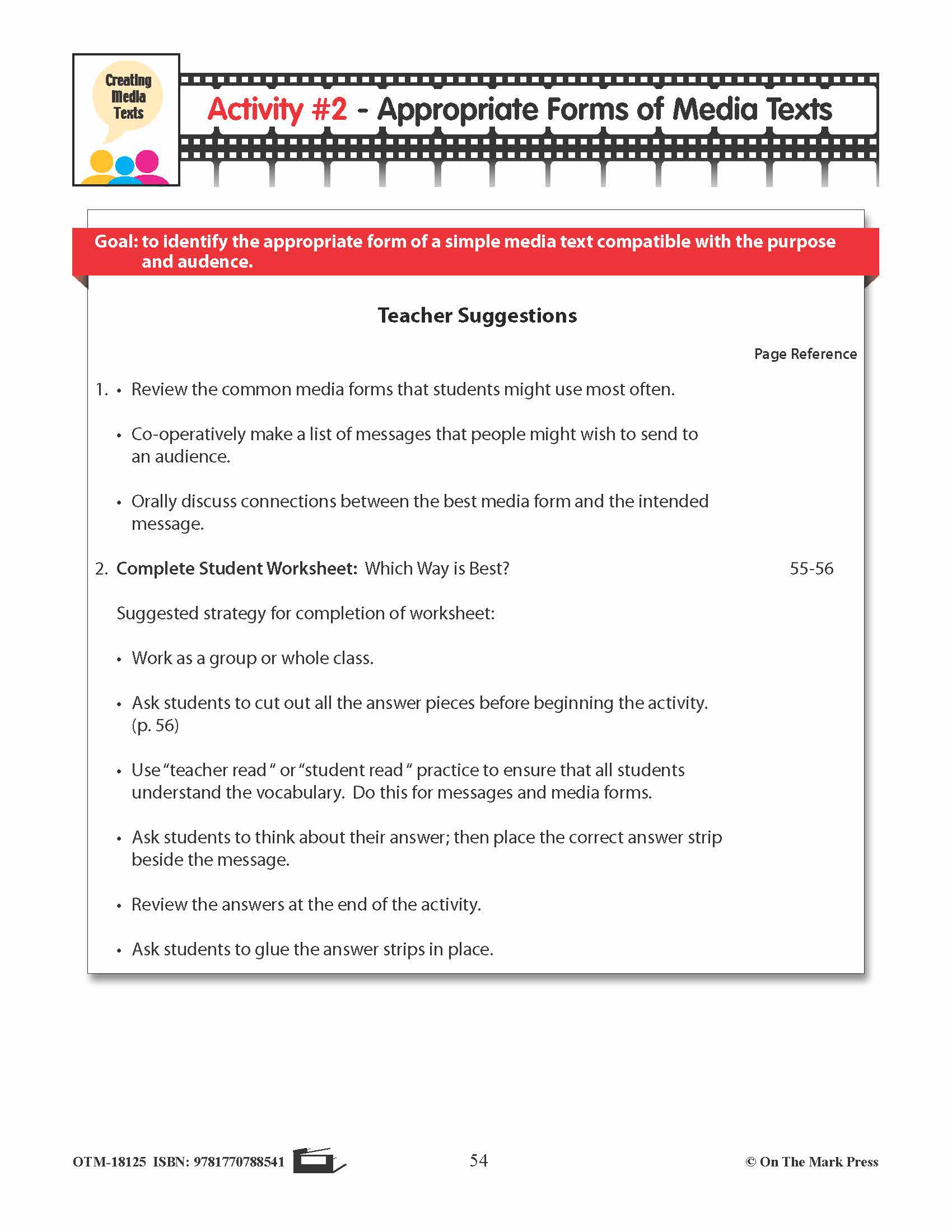 Appropriate Forms of Media Text Lesson Plan  - Aligned to Common Core Gr K-1