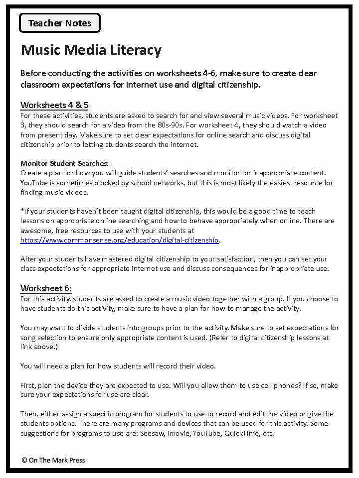 Music Media Gr. 4-6  Aligned To Common Core