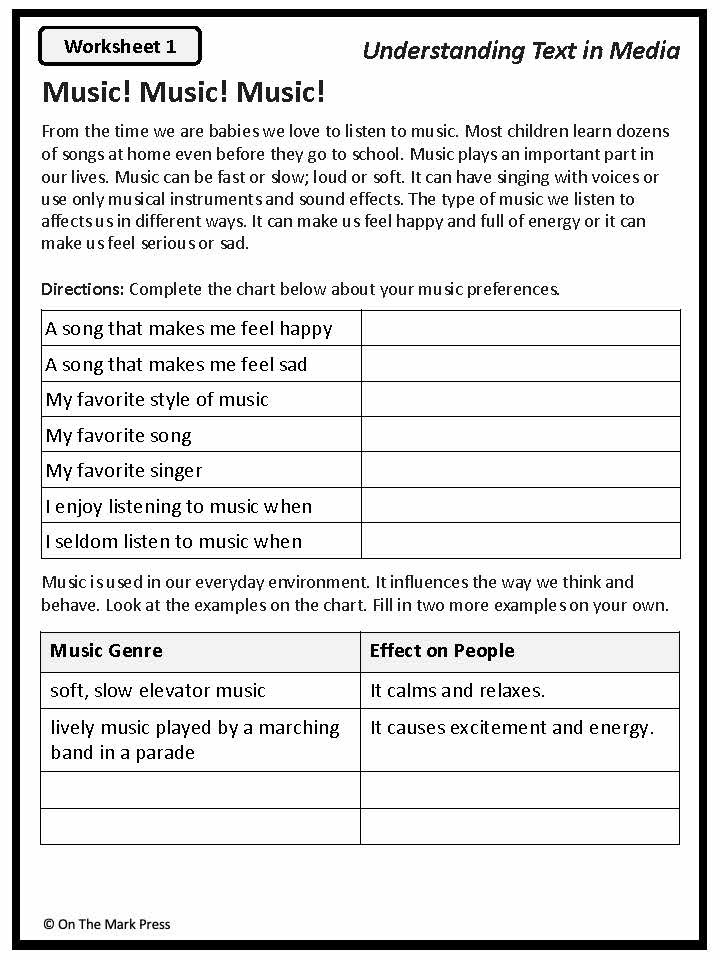 Music Media Gr. 4-6  Aligned To Common Core