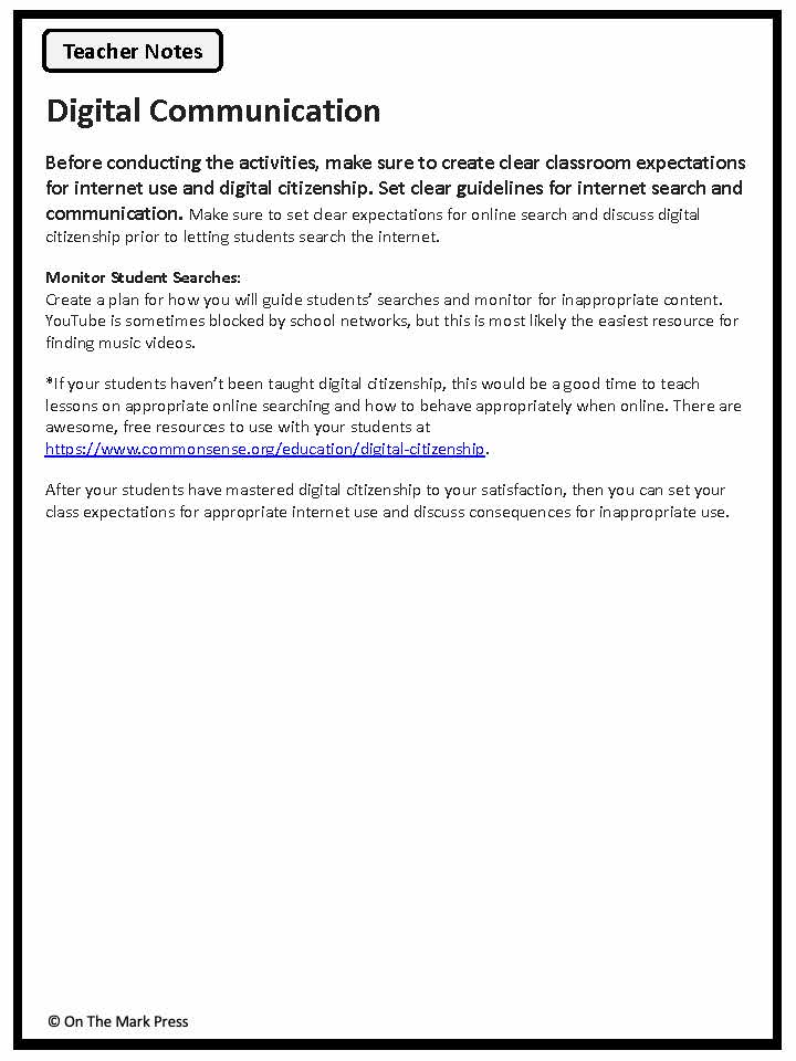 Digital Media Activities and Worksheets Gr. 4-6  Aligned To Common Core