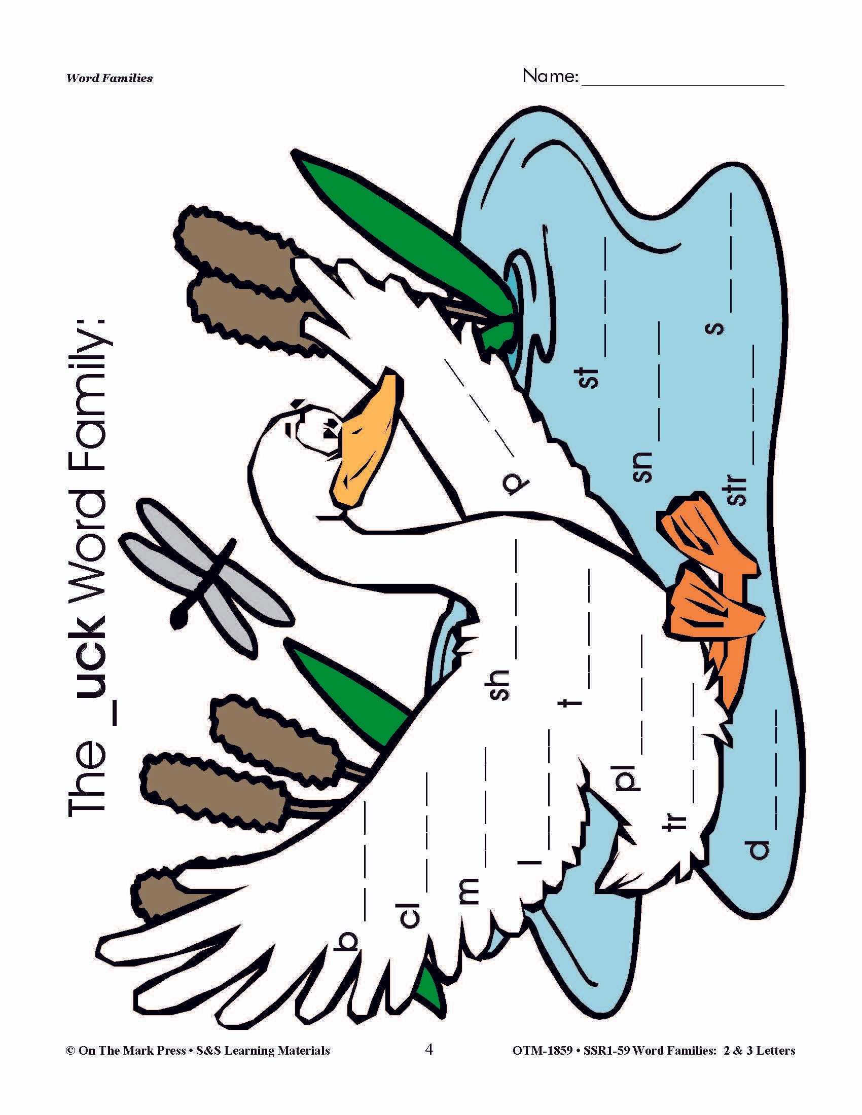 The _uck Word Family Worksheets Grades 1-3