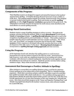 Spelling Grade 4 Program & Blacklines Bundle! * 36 Weeks of Content! A FULL YEAR!