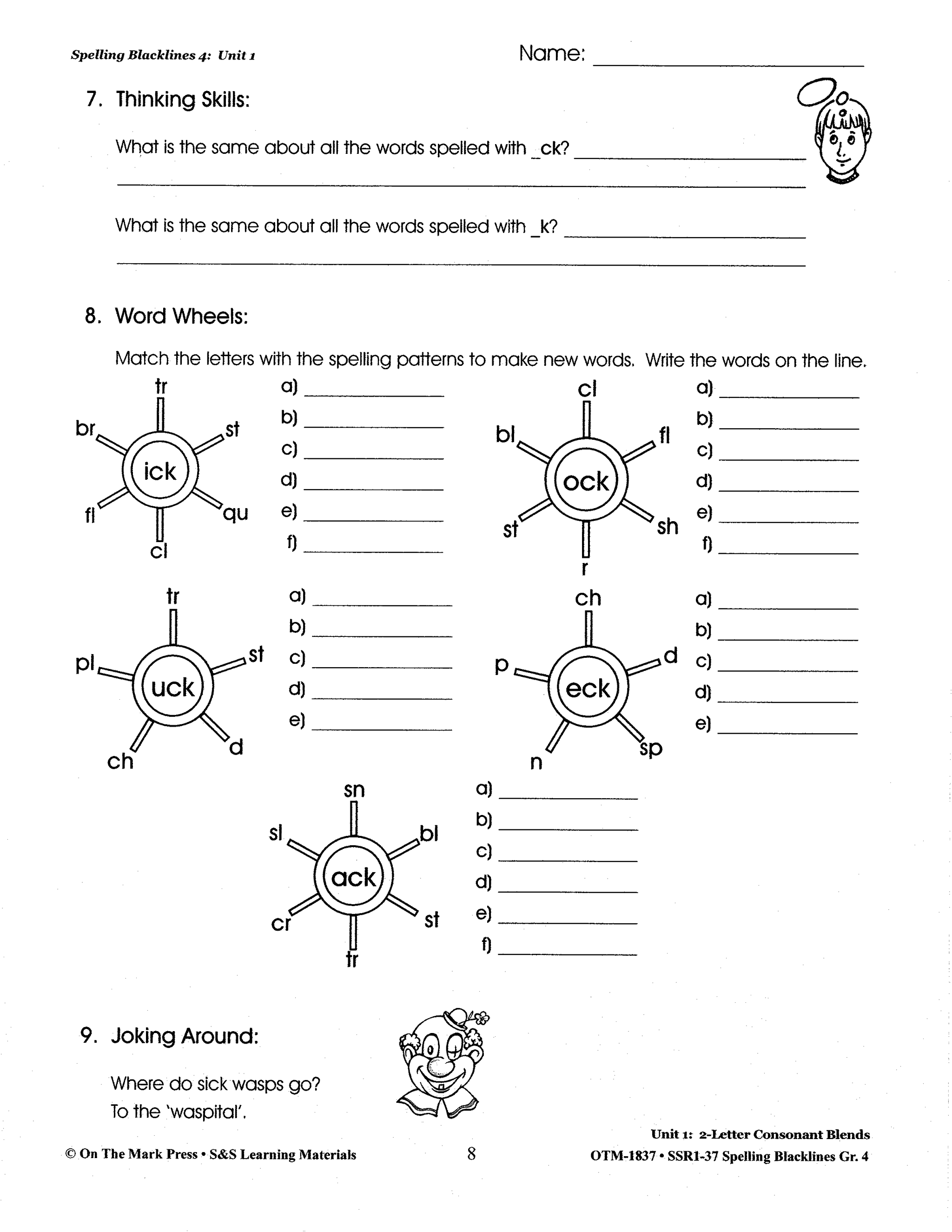 Spelling Grade 4 Program & Blacklines Bundle! * 36 Weeks of Content! A FULL YEAR!