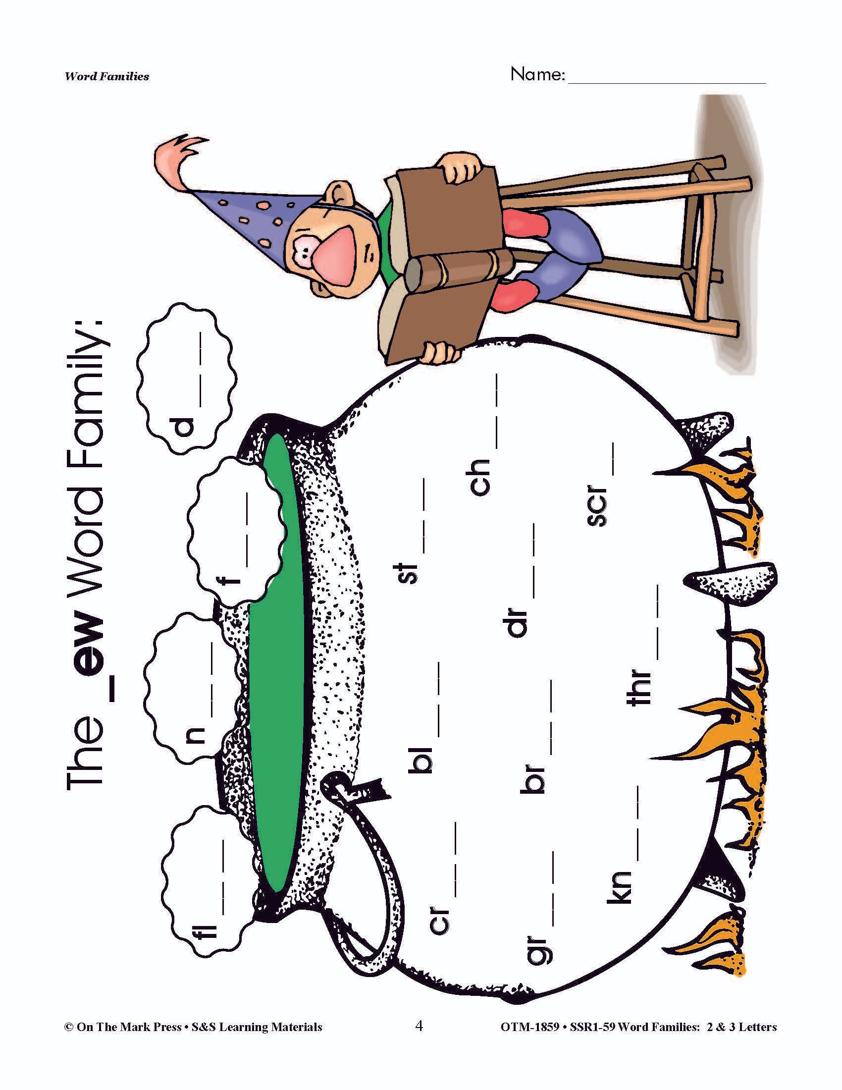 The _ew Word Family Worksheets Grades 1-3