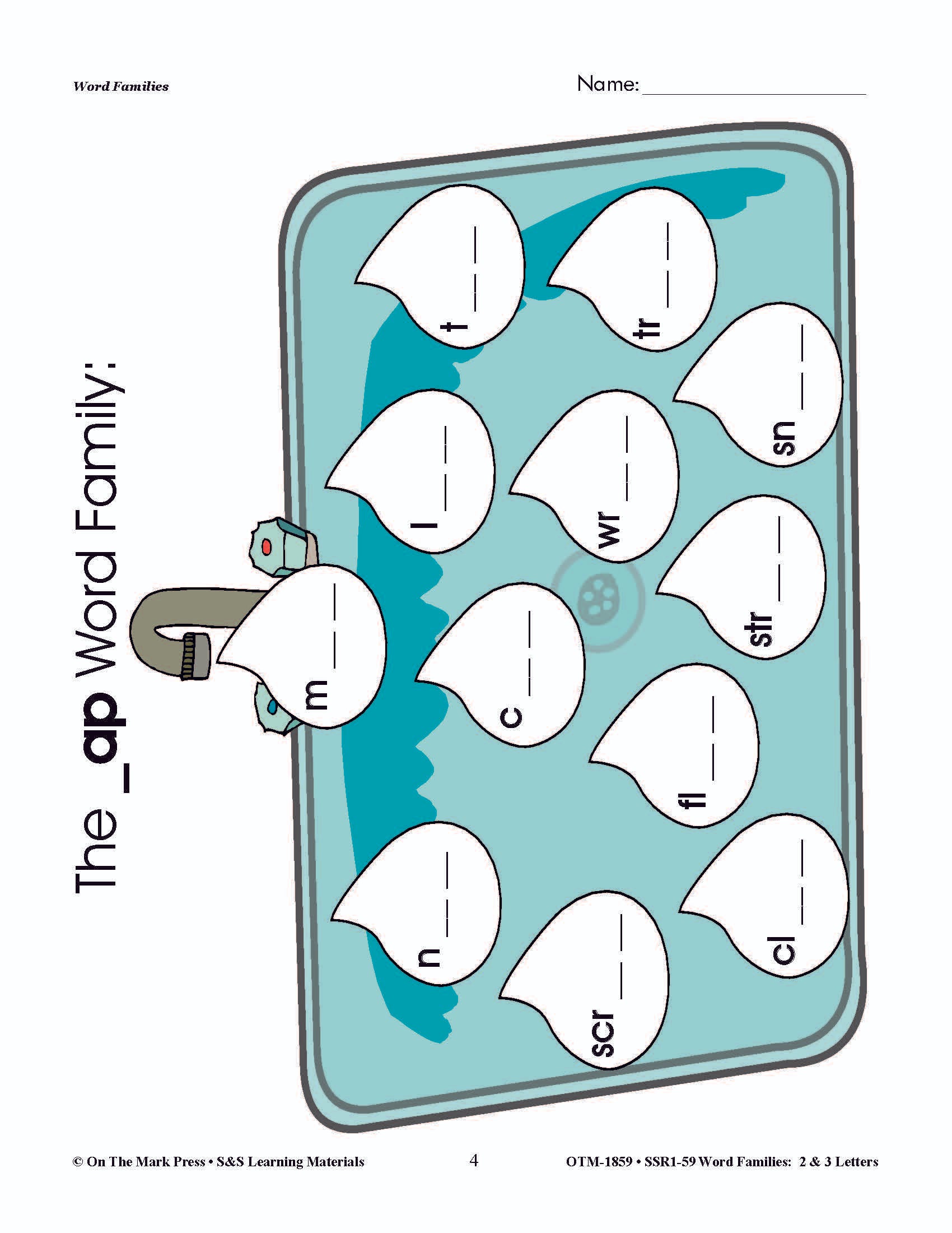 The _ap Word Family Worksheets Grades 1-3