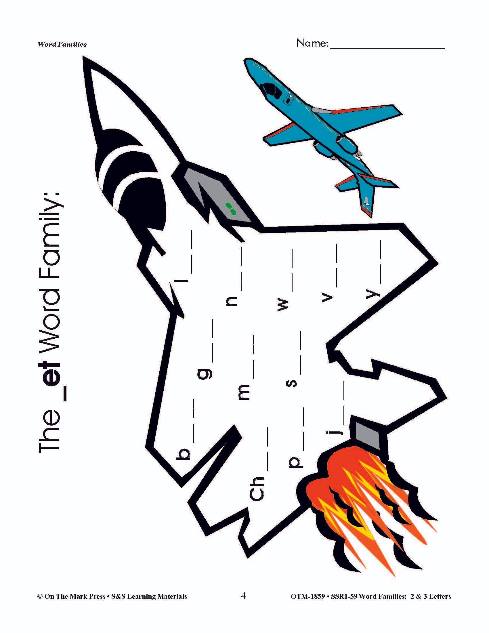 The _et Word Family Worksheets Grades 1-3