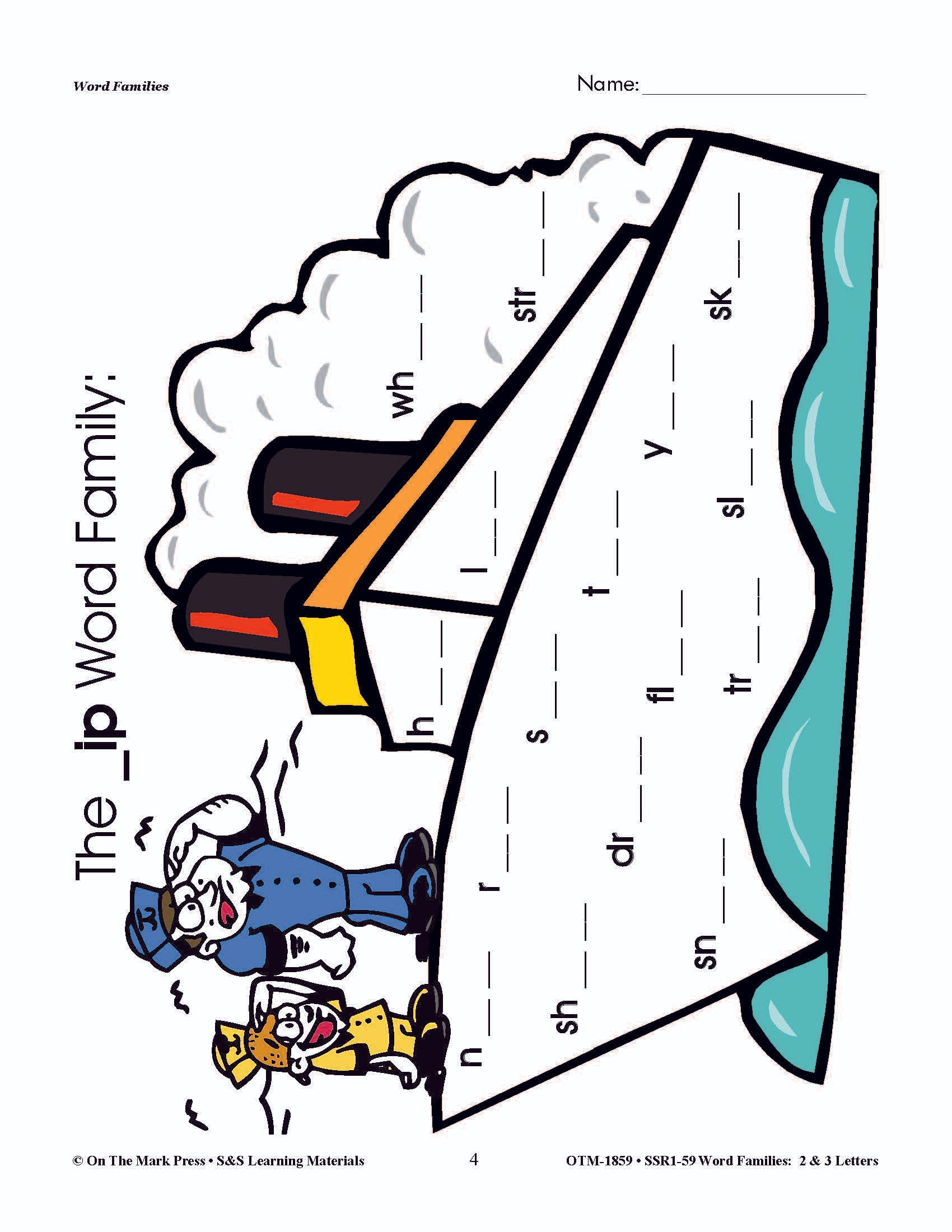 The _ip Word Family Worksheets Grades 1-3