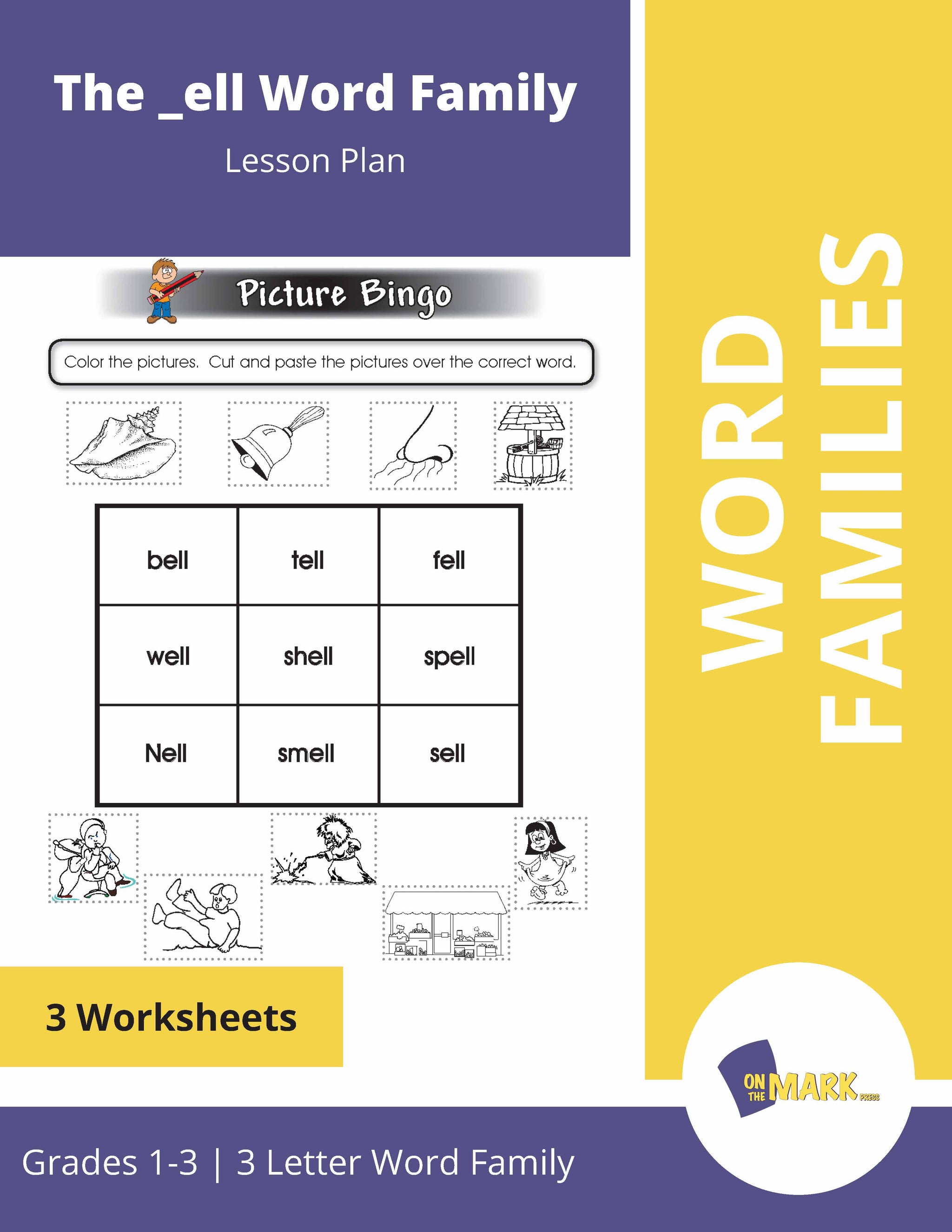 The _ell Word Family Worksheets Grades 1-3