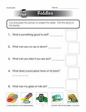 3 Letter Word Families Bundle! Grades 1-3