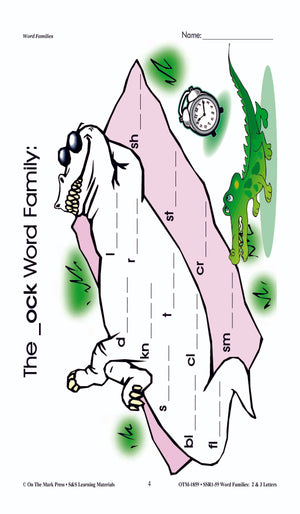 The _ock Word Family Worksheets Grades 1-3