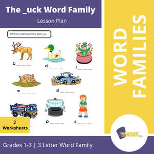 The _uck Word Family Worksheets Grades 1-3