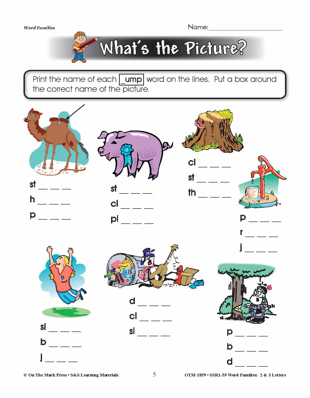 The _ump Word Family Grades 1-3