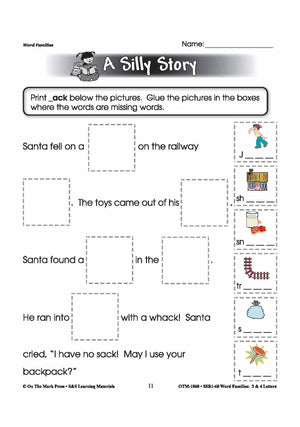 The _ack Word Worksheets Family Grades 1-3