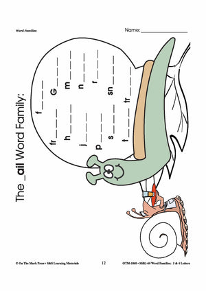 The _ail Word Family Worksheets Grades 1-3