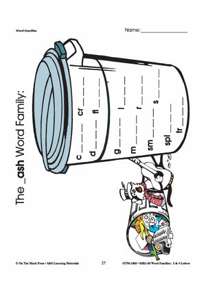 The _ash Word Family Worksheets Grades 1-3