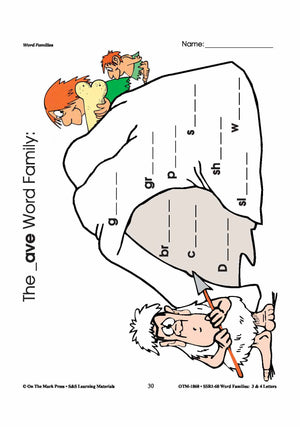 The _ave Word Family Worksheets Grades 1-3