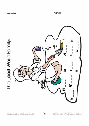 The _eed Word Family Worksheets Grades 1-3