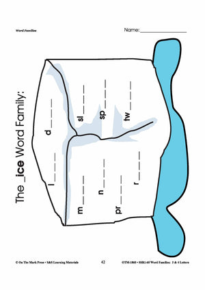 The _ice Word Family Worksheets Grades 1-3