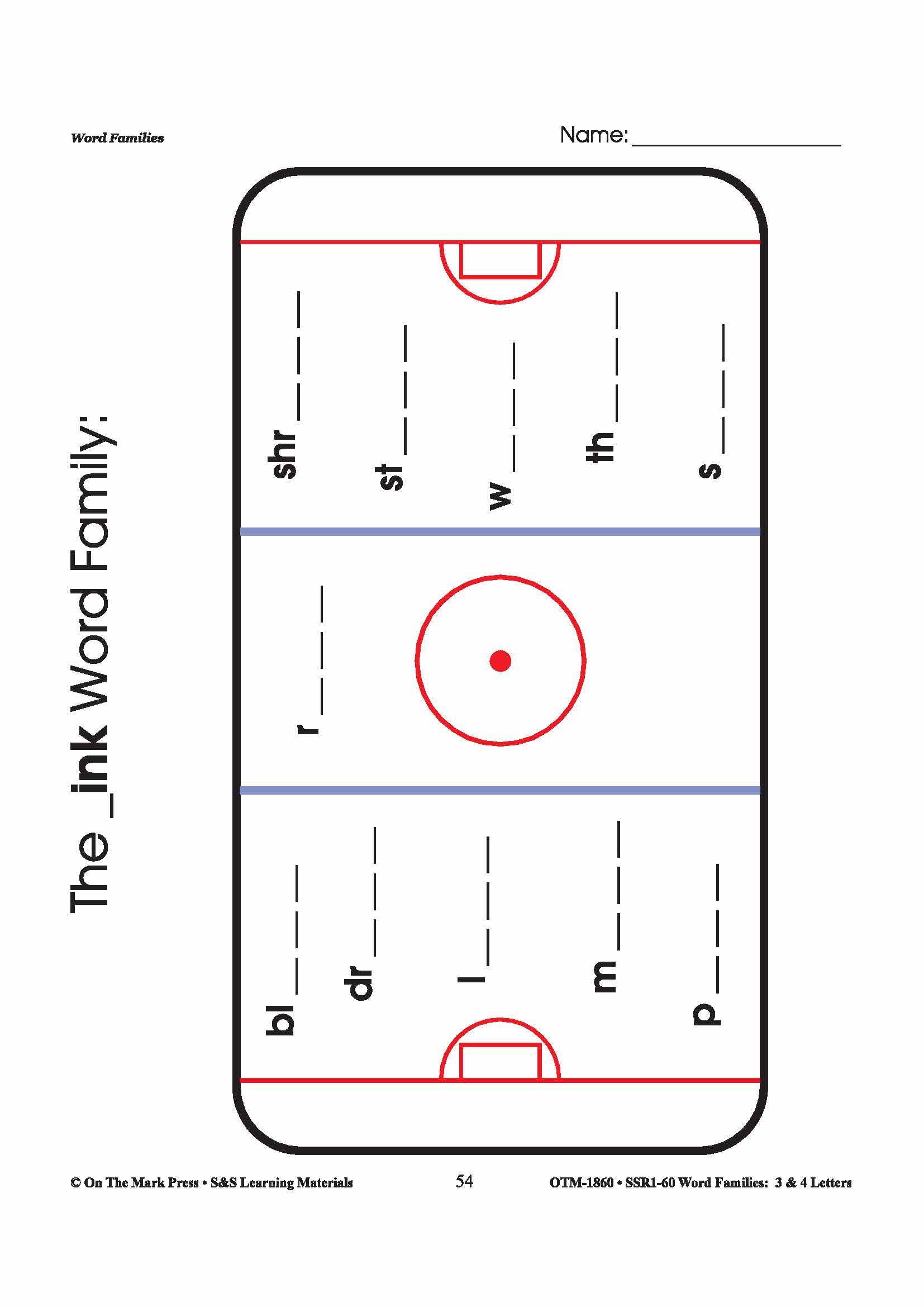 The _ink Word Family Worksheets Grades 1-3